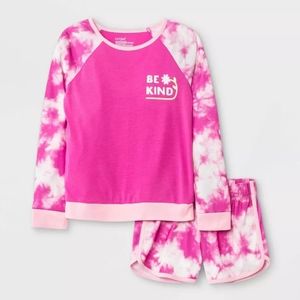 Girl long sleeve pajama short set